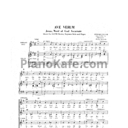 Ноты Эдуард Элгар - Ave verum corpus (Op. 2, №1) - предпросмотр