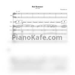 Ноты Lady Gaga - Bad romance (Партитура и партии) - предпросмотр