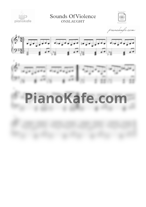 Ноты Onslaught - Out of the storm (Outro) - PianoKafe.com