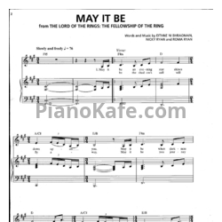 Ноты Enya - May it be - предпросмотр