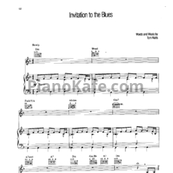 Ноты Tom Waits - Invitation to the blues - предпросмотр
