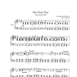 Ноты Gavin DeGraw - Not over you - предпросмотр