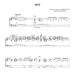 Ноты James Blunt - 1973 - предпросмотр