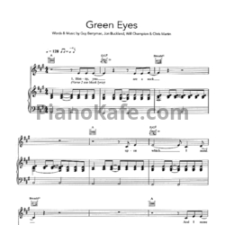 Ноты Coldplay - Green eyes - предпросмотр