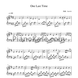 Ноты Jurrivh - One last time - предпросмотр