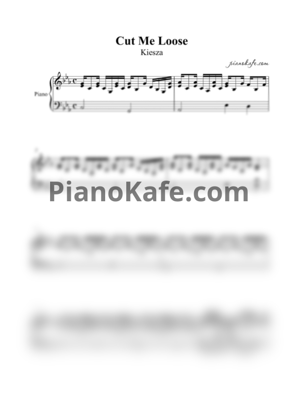 Ноты Kiesza - Cut me loose - PianoKafe.com