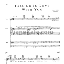Ноты Gary Moore - Falling in love with you (Voice, Guitar, Bass) - предпросмотр