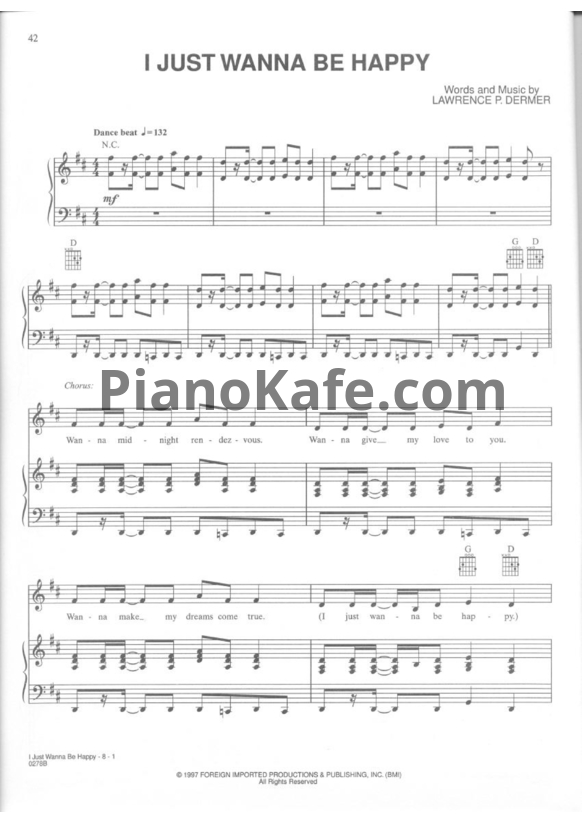 Ноты Gloria Estefan - I just wanna be happy - PianoKafe.com