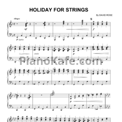 Ноты David Rose - Holiday for strings - предпросмотр