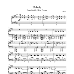 Ноты Sam Smith, Kim Petras - Unholy - предпросмотр