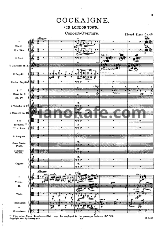 Ноты Эдуард Элгар - Увертюра "Cockaigne" (Op. 40, Партитура) - PianoKafe.com