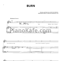Ноты Usher - Burn - предпросмотр