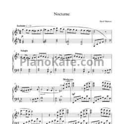Ноты Данил Малинов - Ноктюрн - предпросмотр