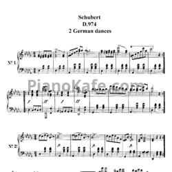 Ноты Франц Шуберт - 2 Немецких танца (D 974) - предпросмотр