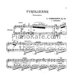 Ноты Л. Гоббартс - Любимая тирольская мелодия для фортепиано (Op. 22) - предпросмотр