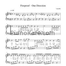 Ноты One Direction - Fireproof - предпросмотр