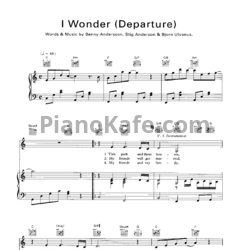 Ноты ABBA - I wonder (Departure) - предпросмотр
