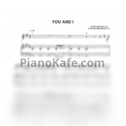 Ноты Lady Gaga - You and I - предпросмотр