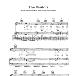 Ноты ABBA - The visitors - предпросмотр