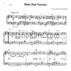 Ноты Richard Marx - Now and forever - предпросмотр