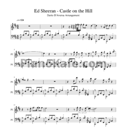 Ноты Ed Sheeran - Castle on the hill - предпросмотр