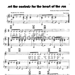 Ноты Pink Floyd - Set the controls for the heart of the sun - предпросмотр