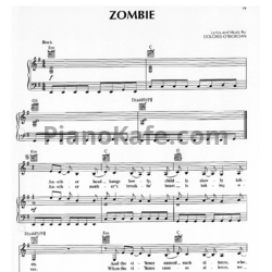 Ноты Эра Канн - Zombie - предпросмотр