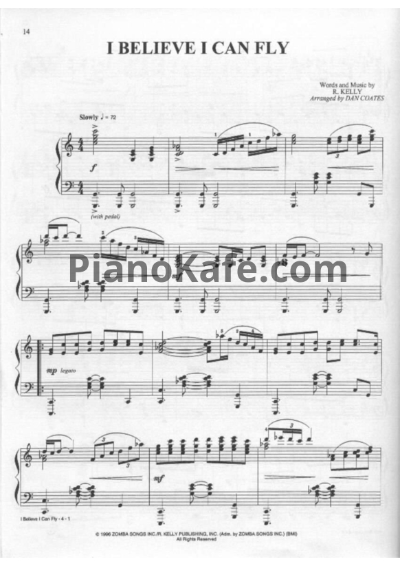 Ноты Даниэль Исмайлов - Я верю, что могу летать - PianoKafe.com