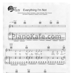 Ноты The Veronicas - Everything I'm not - предпросмотр