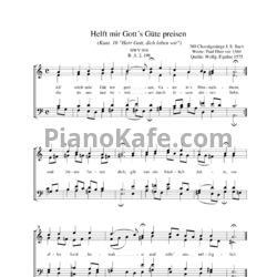 Ноты И. Бах - Helft mir Gott's Gute preisen (BWV 016) - предпросмотр