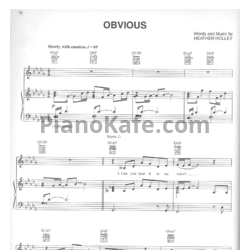 Ноты Christina Aguilera - Obvious - предпросмотр