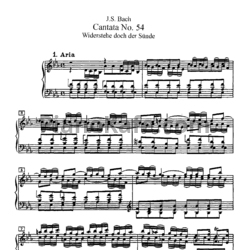 Ноты И. Бах - Кантата №54 "Wederstehe doch der sunde" (BWV 54) - предпросмотр