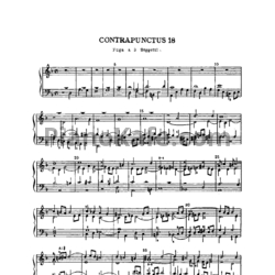 Ноты И. Бах - Искусство фуги (в изложении для фортепиано). Контрапункт №18 - предпросмотр