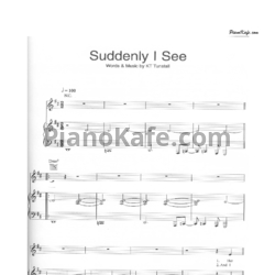 Ноты KT Tunstall - Suddenly I see