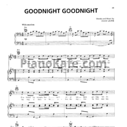 Ноты Maroon 5 - Goodnight goodnight - предпросмотр