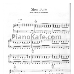 Ноты David Bowie - Slow burn - предпросмотр