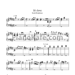 Ноты Sarah Brightman - It's love - предпросмотр