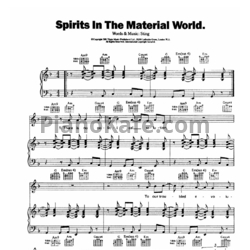 Ноты The Police - Spirits in the material world - предпросмотр