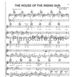 Ноты The Animals - The house of the rising sun - предпросмотр
