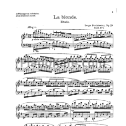 Ноты С. Борткевич - Двенадцать этюдов-новелл (Op. 29) - предпросмотр