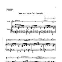 Ноты Пабло де Сарасате - Ноктюрн-серенада (Соч. 45) - предпросмотр