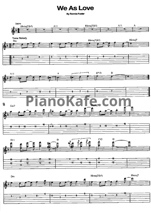 Ноты George Benson - We as love - PianoKafe.com