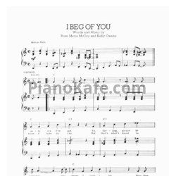 Ноты Elvis Presley - I beg of you - предпросмотр