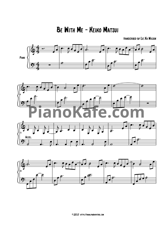 Ноты Keiko Matsui - Be with me - PianoKafe.com