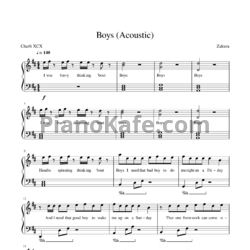 Ноты Charli XCX - Boys (Acoustic)