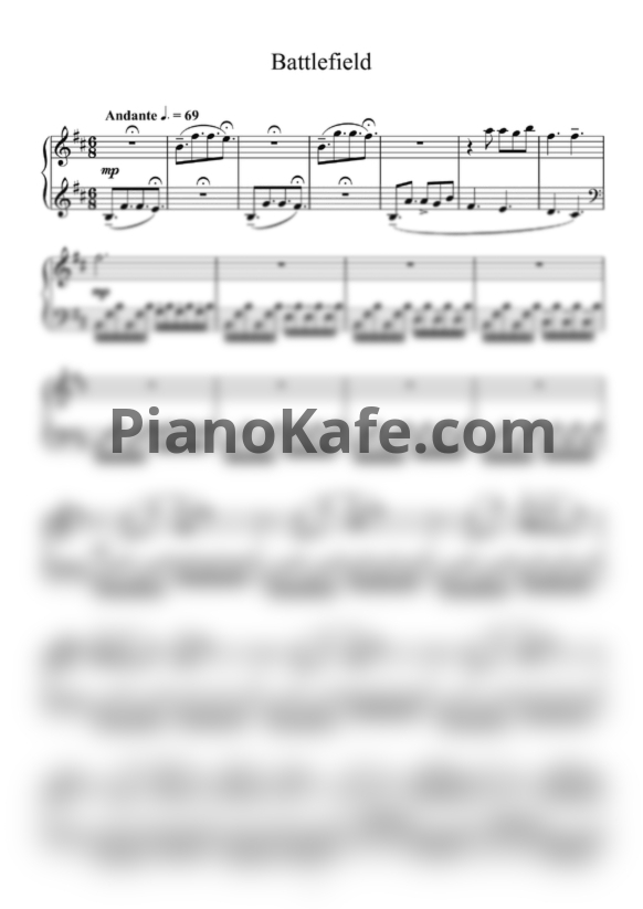 Ноты Ilya Beshevli - Battelfield - PianoKafe.com
