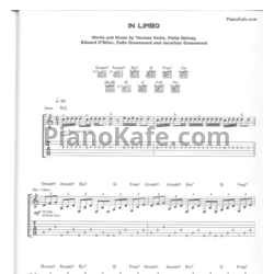 Ноты Radiohead - In Limbo - предпросмотр