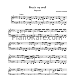 Ноты Beyonce - Break my soul - предпросмотр