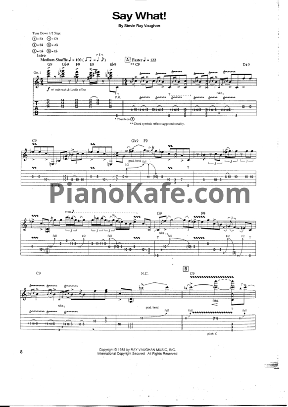 Ноты Stevie Ray Vaughan - Soul to soul (Сборник) - PianoKafe.com