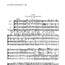 Ноты В. Моцарт - Eine kleine Nachtmusik, K.525 (Партитура) - предпросмотр